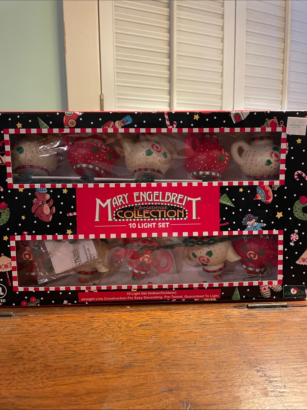 Mary Engelbreit Teapot String Light Set By Kurt Adler Christmas Collection NEW